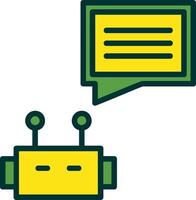 Chatbot Filled Two Color Icon vector