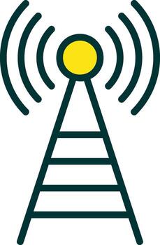 Broadcast Filled Two Color Icon vector