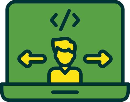 End Users Filled Two Color Icon vector