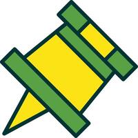 Push Pin Filled Two Color Icon vector