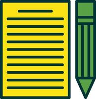 Contract Filled Two Color Icon vector
