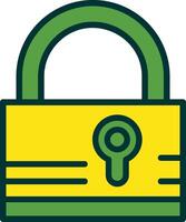 Padlock Filled Two Color Icon vector