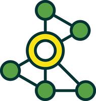 Network Filled Two Color Icon vector