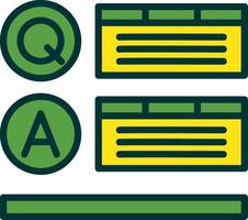 Question and Answer Filled Two Color Icon vector