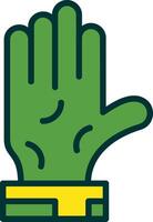 Raise Hand Filled Two Color Icon vector