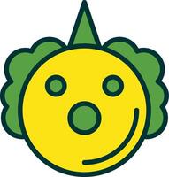 Clown Filled Two Color Icon vector