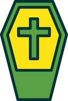 Coffin Filled Two Color Icon vector