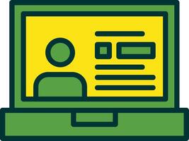 Profile Filled Two Color Icon vector
