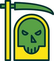 Grim Reaper Filled Two Color Icon vector