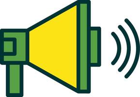 Megaphone Filled Two Color Icon vector