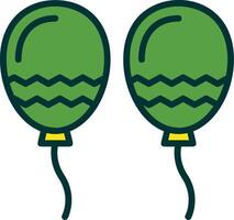 Balloons Filled Two Color Icon vector