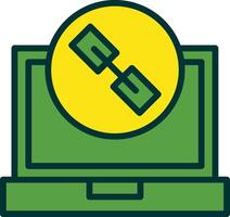 Link Filled Two Color Icon vector