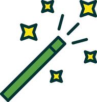 Magic Wand Filled Two Color Icon vector