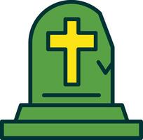 Tombstone Filled Two Color Icon vector
