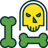 Bones Filled Two Color Icon vector