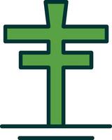 Cross Filled Two Color Icon vector