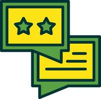 Feedback Filled Two Color Icon vector