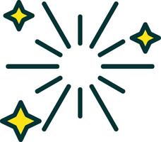 Fireworks Filled Two Color Icon vector