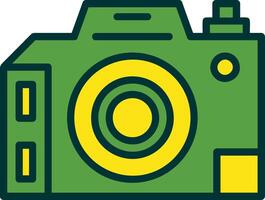 Dslr Camera Filled Two Color Icon vector