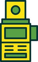 Camera Meter Filled Two Color Icon vector
