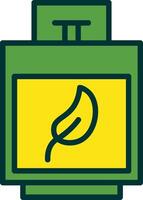 Biogas Cylinder Filled Two Color Icon vector