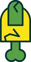 Scary Finger Filled Two Color Icon vector