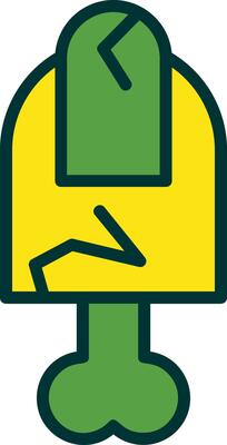 Scary Finger Filled Two Color Icon
