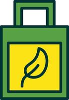 Eco Bag Filled Two Color Icon vector