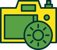 Camera Brightness Filled Two Color Icon vector