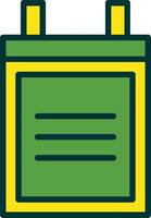 Camera Battery Filled Two Color Icon vector