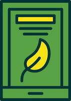 Eco Smartphone Filled Two Color Icon vector