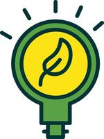 Eco Bulb Filled Two Color Icon vector