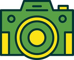 Compact Camera Filled Two Color Icon vector
