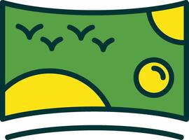 Panoramic Filled Two Color Icon vector