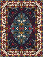 Vintage carpet, royal carpet, abstract pattern Persian Carpet Wallpaper vector