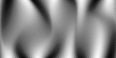Black and white pixelated texture with Halftone Gradient Effect. Wavy Dot Pattern vector