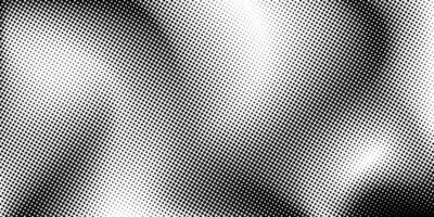 Retro Background with Halftone Gradient and Wavy Dot Pattern. Black and white pixelated texture in Japanese comic style. vector