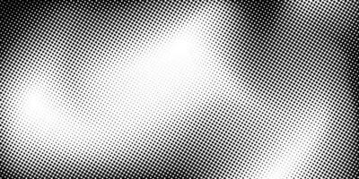 Wavy Effect with Halftone Gradient Dots. Pixelated black and white texture, suitable for vintage comic styles. vector