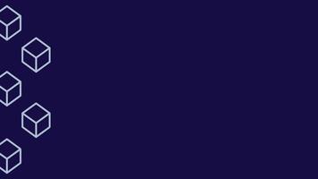 Dark Blue Abstract Tech Event Zoom Virtual Background. vector