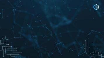 Blue Teal Modern Futuristic Tech Webinar Zoom Virtual Background. vector
