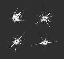 Splash and comet with heart inside in modern graphic style on black background vector