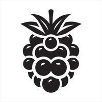 Raspberry icon silhouette on white background vector