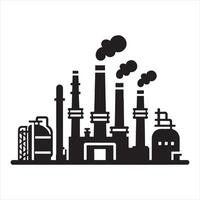 Refinery icon silhouette on white background vector