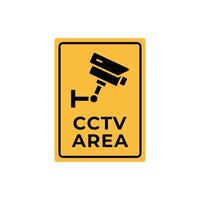 cctv icon with rectangular line on yellow background vector