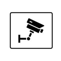 cctv icon with rectangular line vector