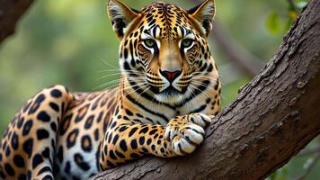 Leopard Resting on a Branch video