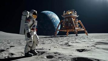Astronaut on the Moon video
