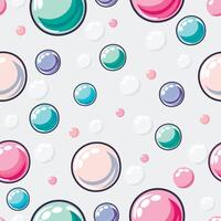 seamless pattern with colorful glossy bubbles vector