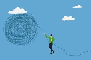 Fixing problems, solving complex problems in business, attitude of leaders and entrepreneurs. vector