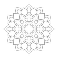 Attractive and artistic mandala design for coloring book, file vector